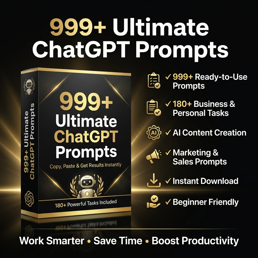999+ Ultimate ChatGPT Prompts – Copy & Paste Prompts for Business & Personal Tasks