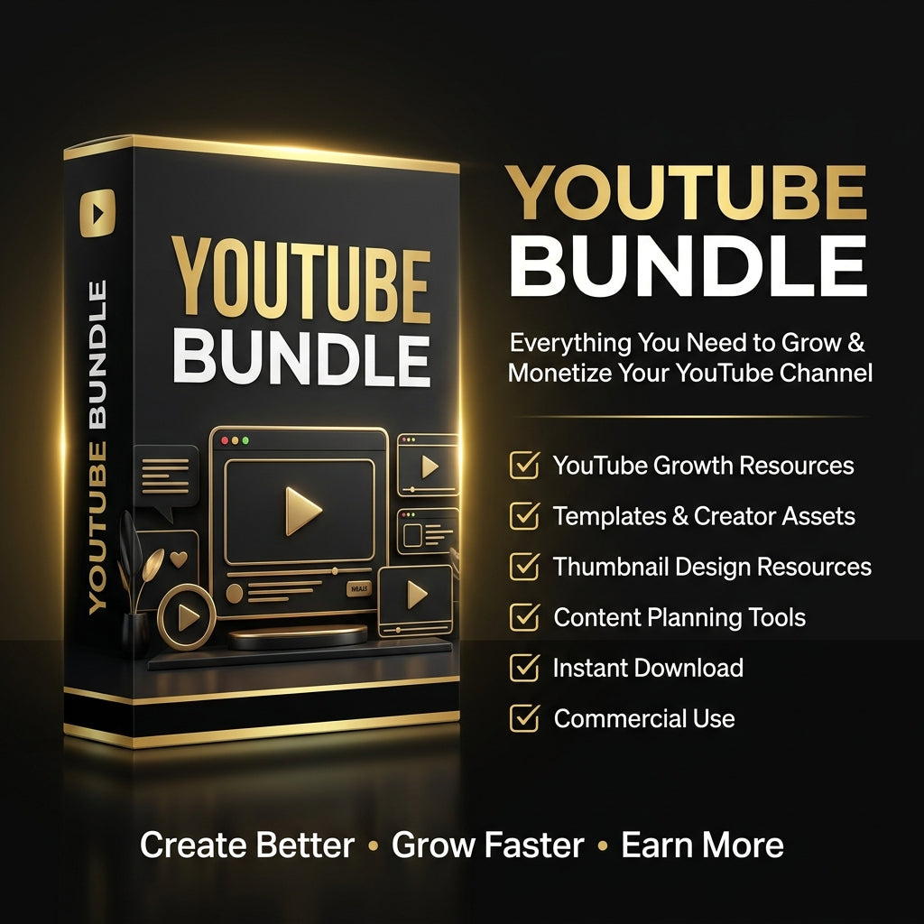 YouTube Growth Bundle – SEO, Thumbnails, Content Strategy & Monetization