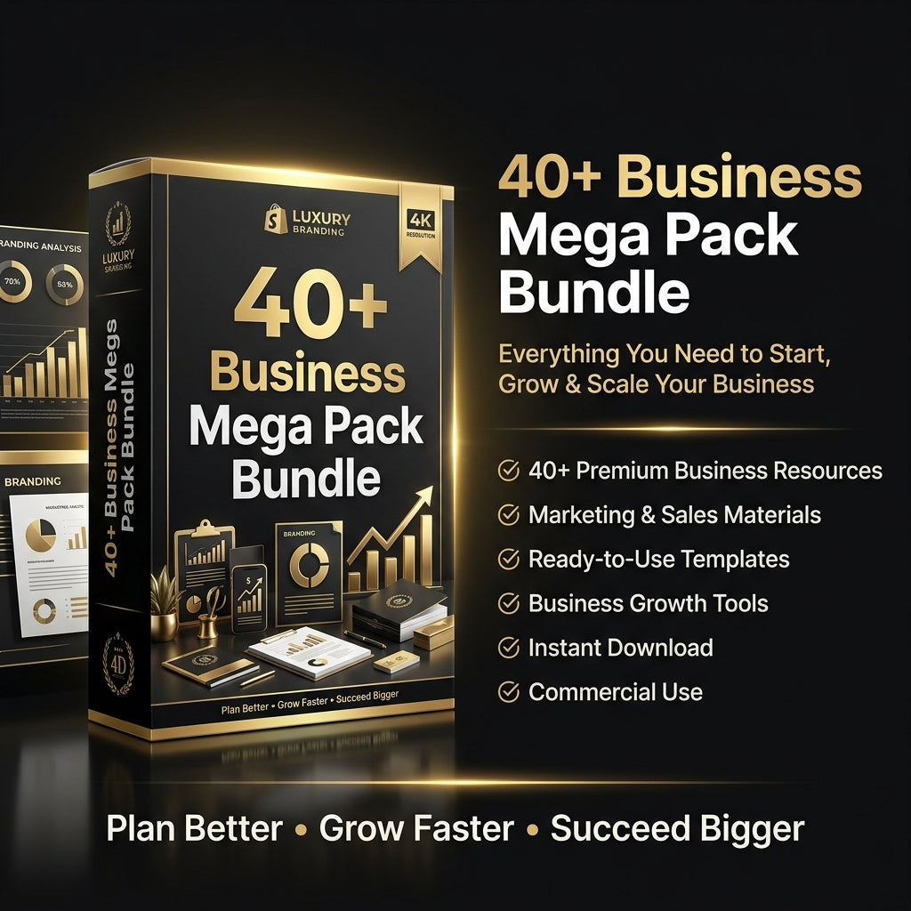 40+ Business Mega Pack Bundle – Premium Growth Tools, Sales Materials & Templates