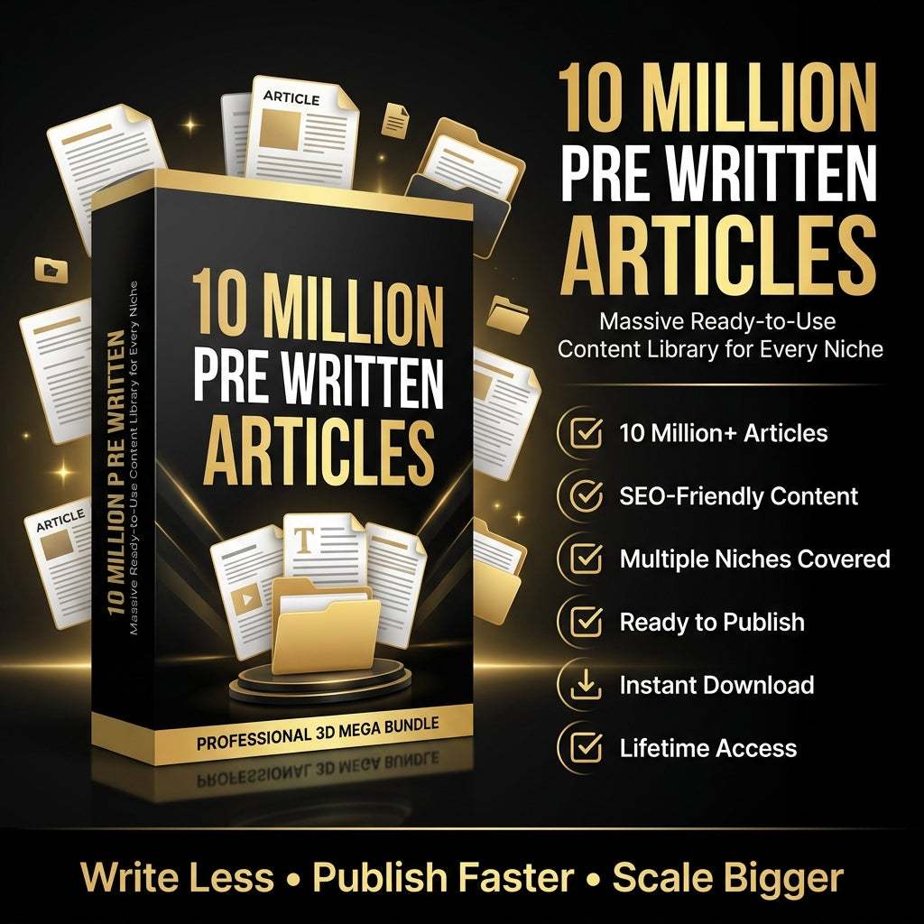 10 Million Pre-Written Articles – Ready-to-Publish Content Library