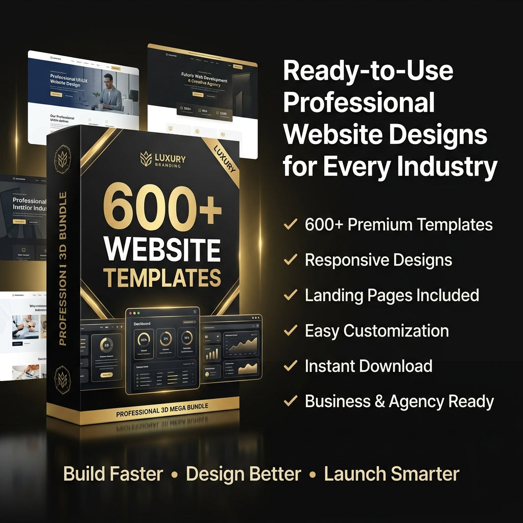 600+ Website Templates – Complete Business & Agency Website Bundle