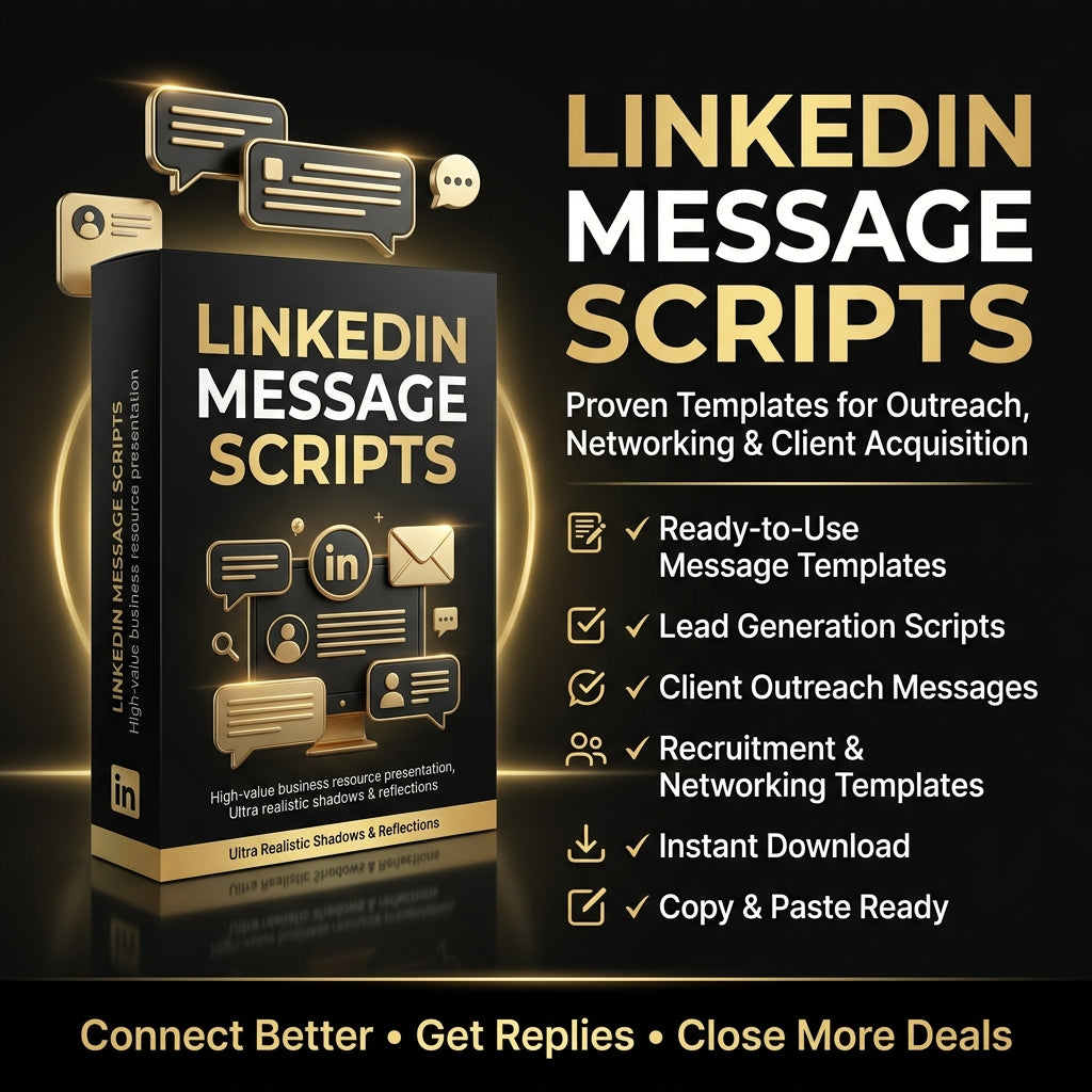 LinkedIn Message Scripts – Professional Outreach & Networking Templates