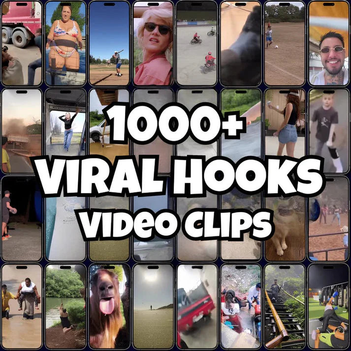 1000+ Ready to use Viral Video Hooks (Instant lifetime access within 30 seconds) with Reselling rights